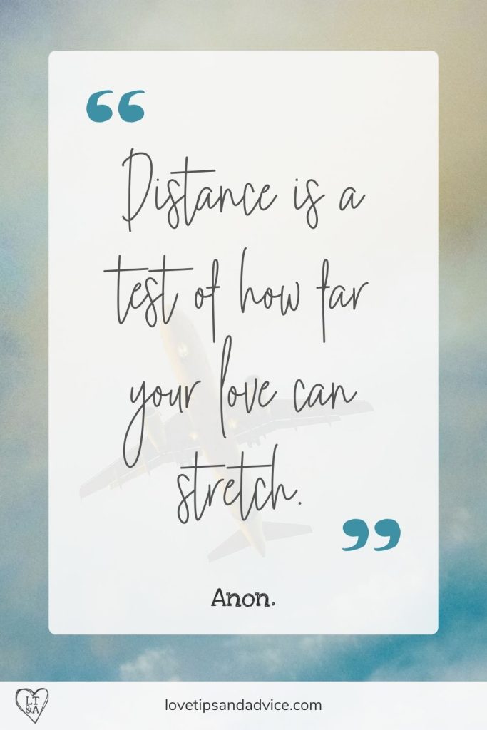 Quote - Distance isn't easy but it's not impossible either